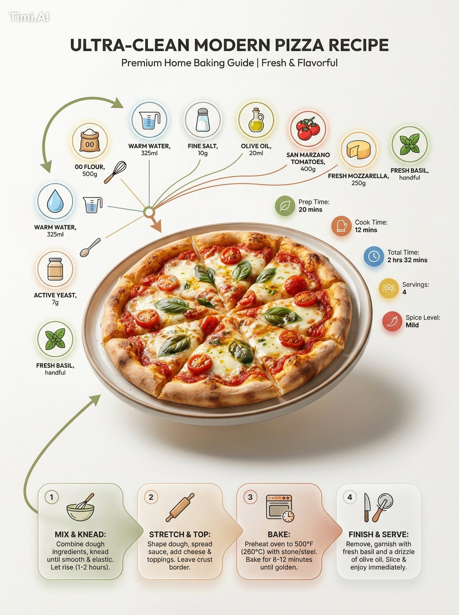Ultra-clean modern ( Food Name)infographic in a premium editorial style… 1