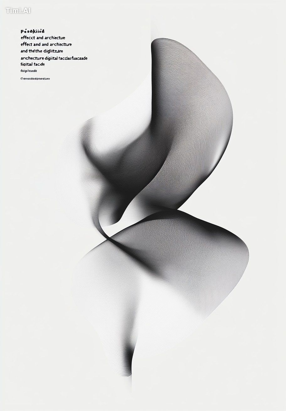 A modern, minimalist poster for " páבלה effect and architecture and the…