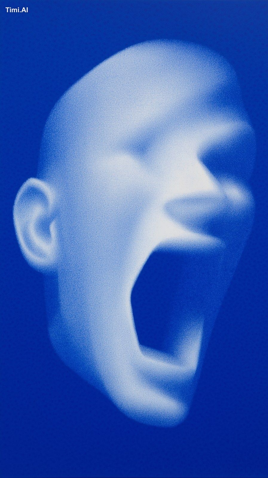 a blurry head of a person with a face, in the style of clean transchrom…