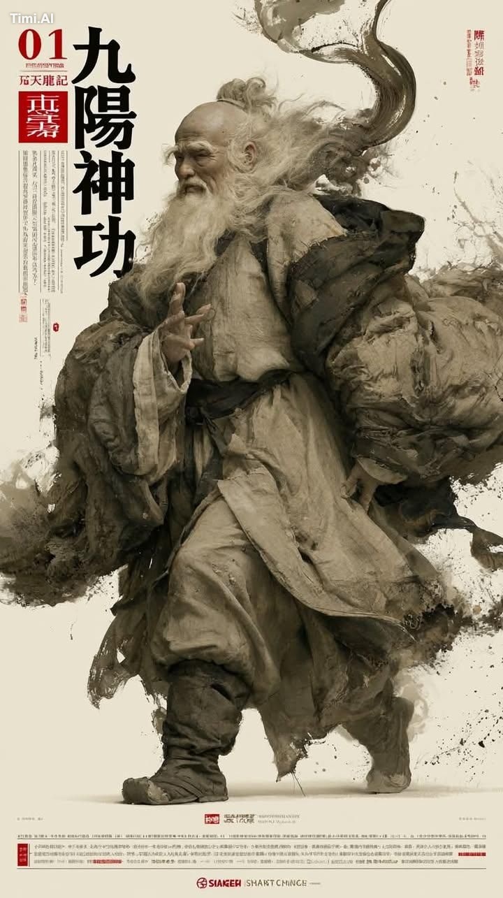 Ancient Chinese wuxia master poster, inspired by Jin Yong / martial art… 3