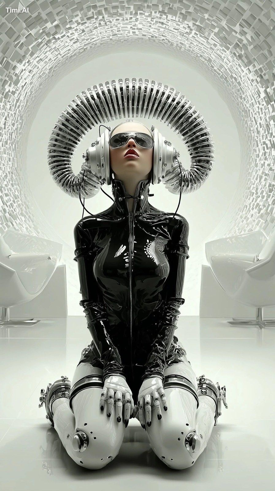 Cyborg woman masterpiece, piston limbs with nebula implants, surreal fu…
