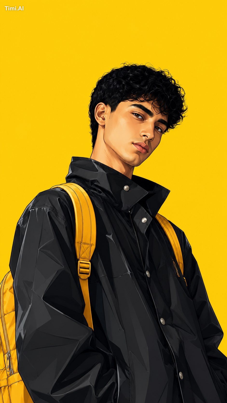 Create a highly detailed and clean vector illustration of the person in… 1