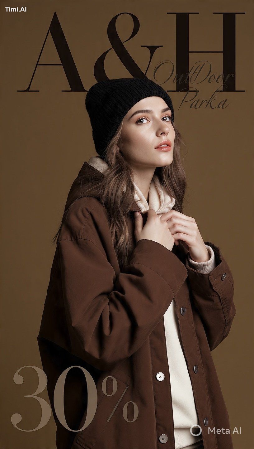 Create a modern fashion sale advertisement poster with the same layout,…