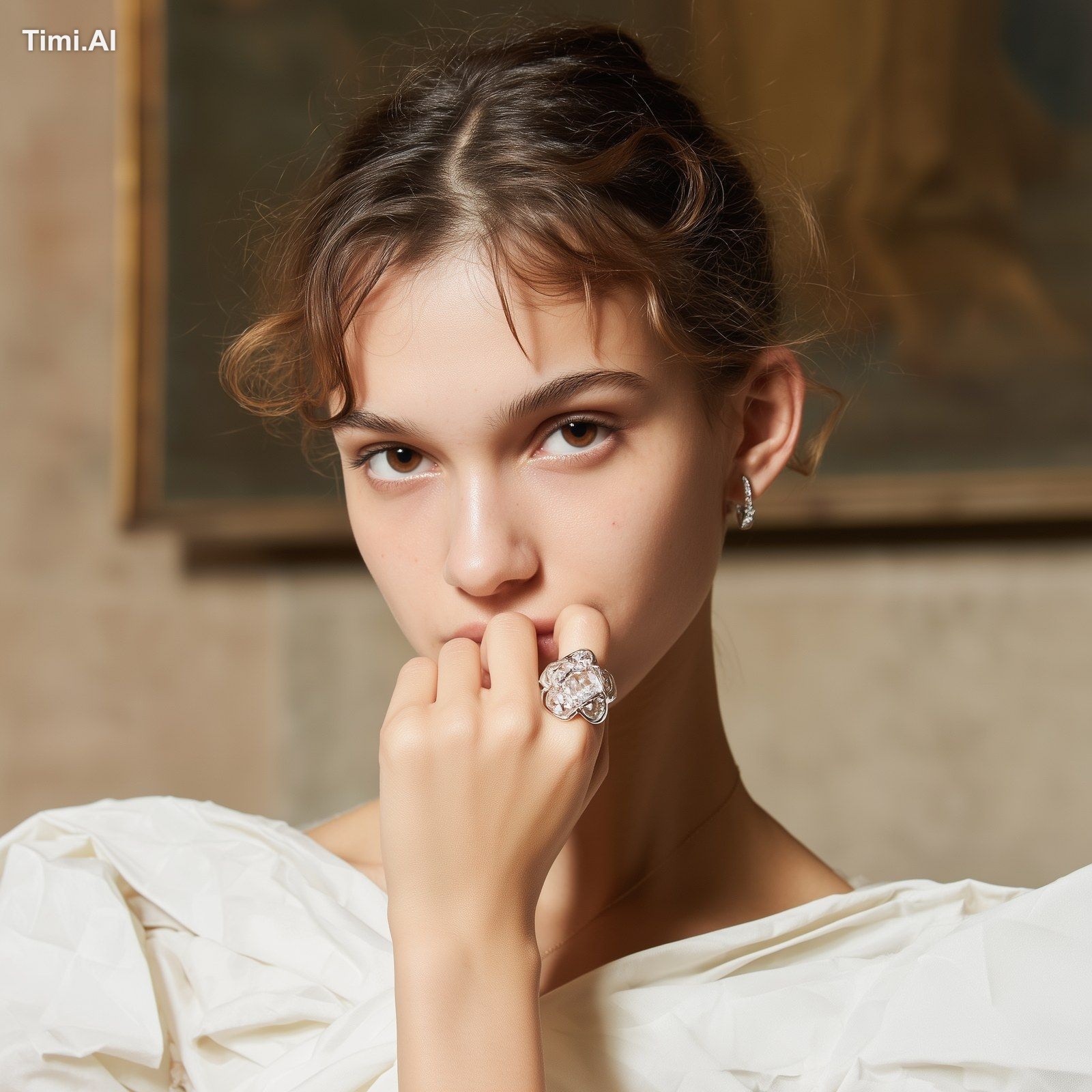 https://s.mj.run/gRyCxUdwAvg a woman wearing a white dress, soft natura…