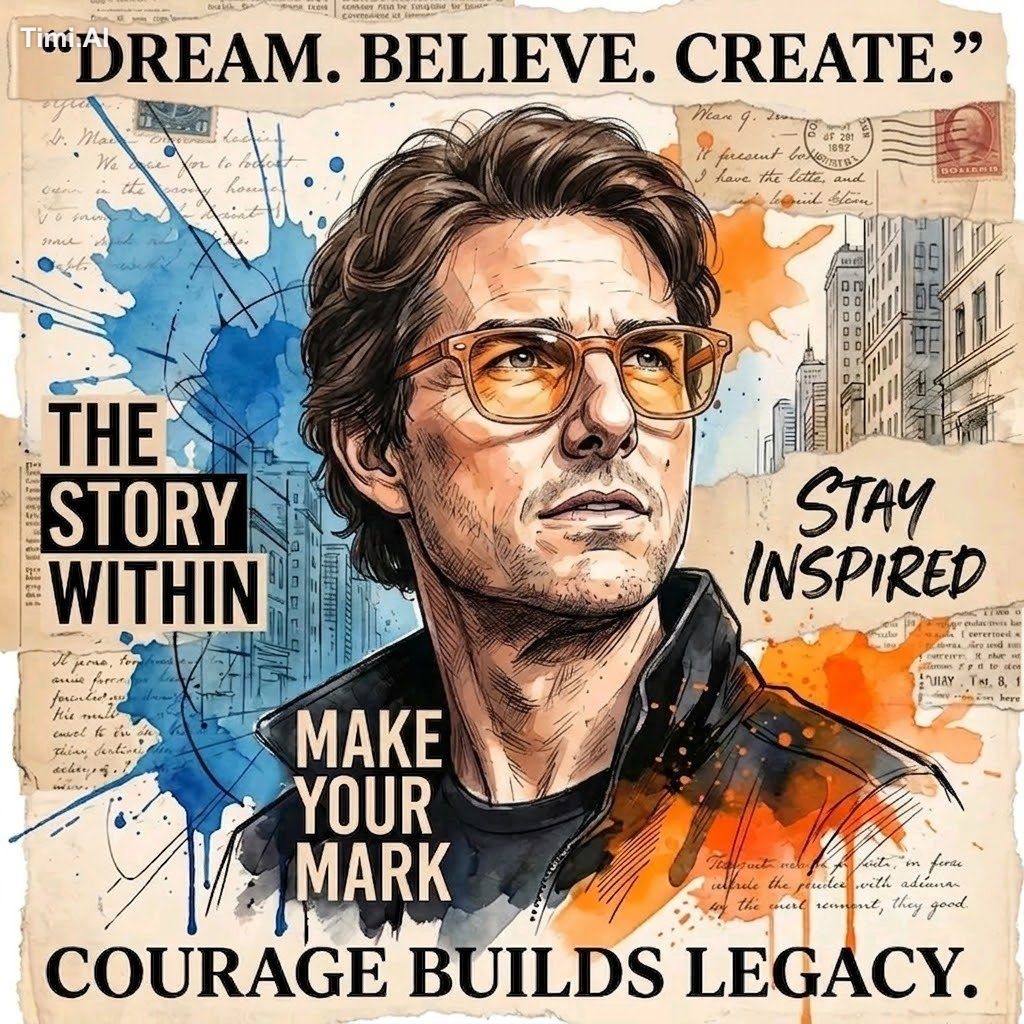 Create a premium mixed-media motivational poster featuring **[SUBJECT N…