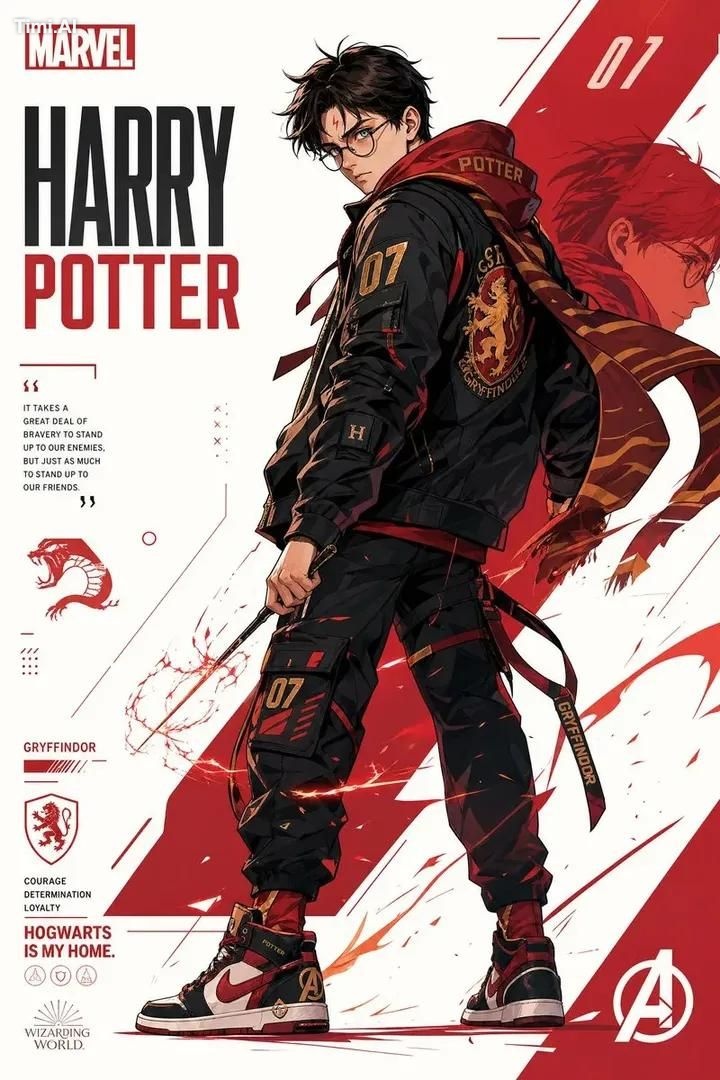 GPT IMAGE 2 on @Lart_AI . Marvel-style superhero poster of Harry Potter…
