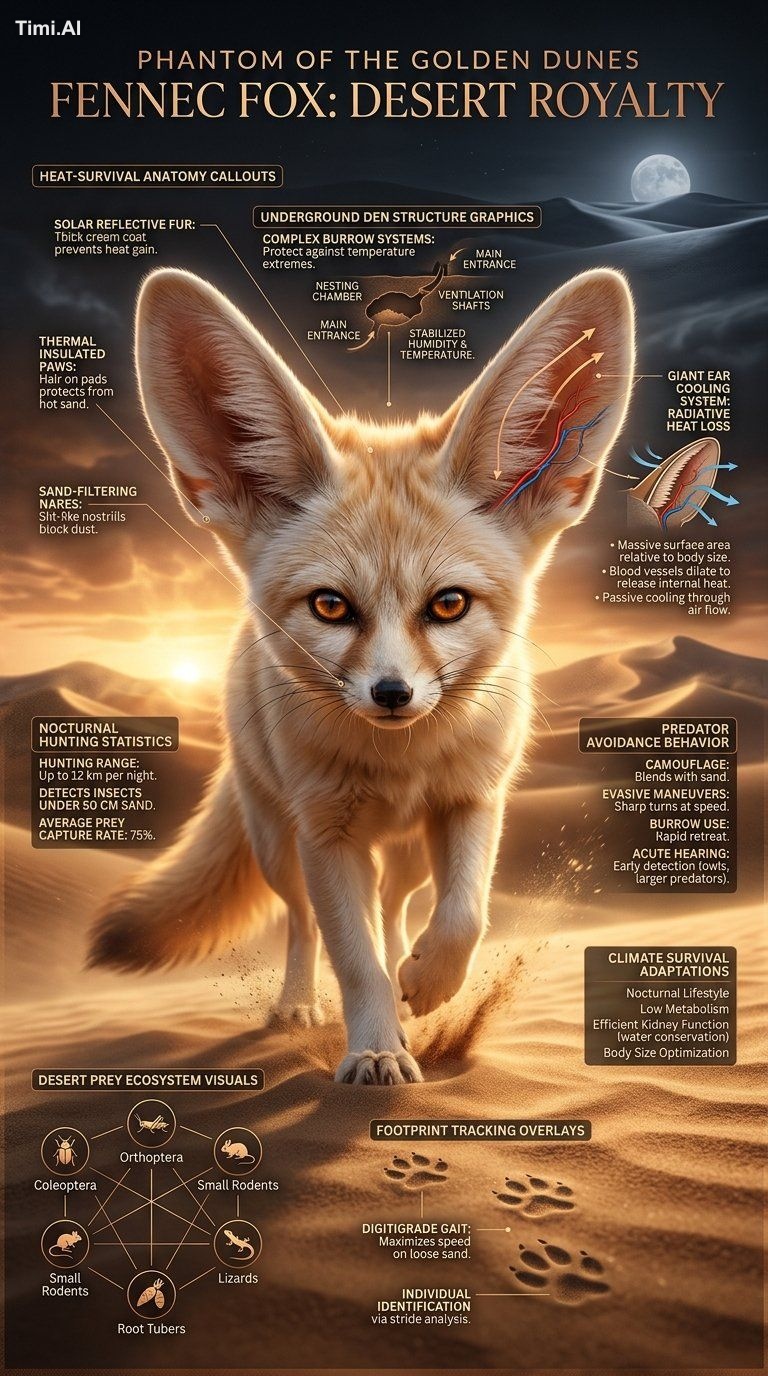 Create a premium cinematic wildlife infographic poster centered around … 3