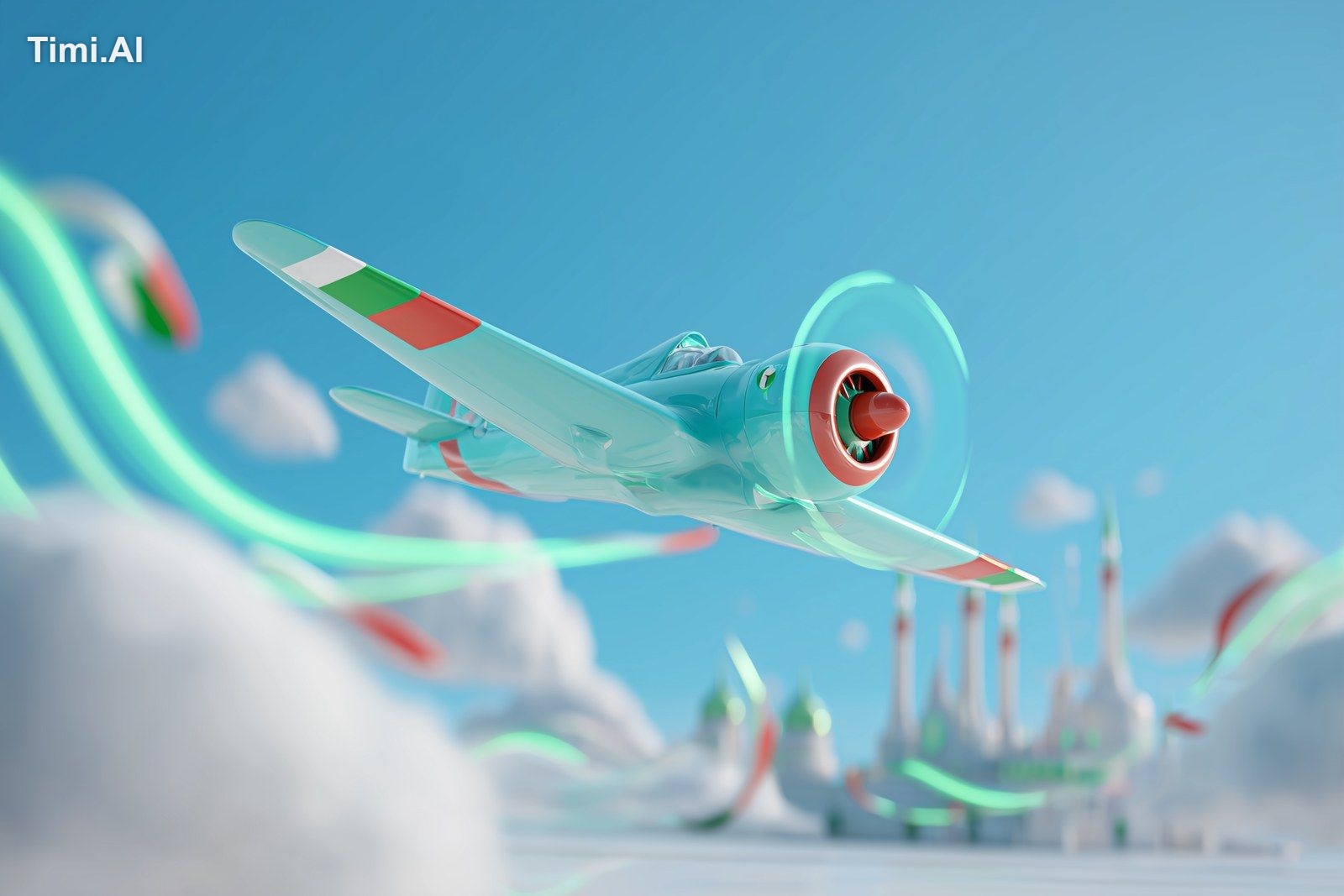 3D game cover artwork for a UAE National Day Etisalat-branded flying ga…