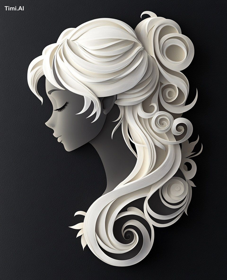 Medium format shot of A paper cutout of an animated character with whit…