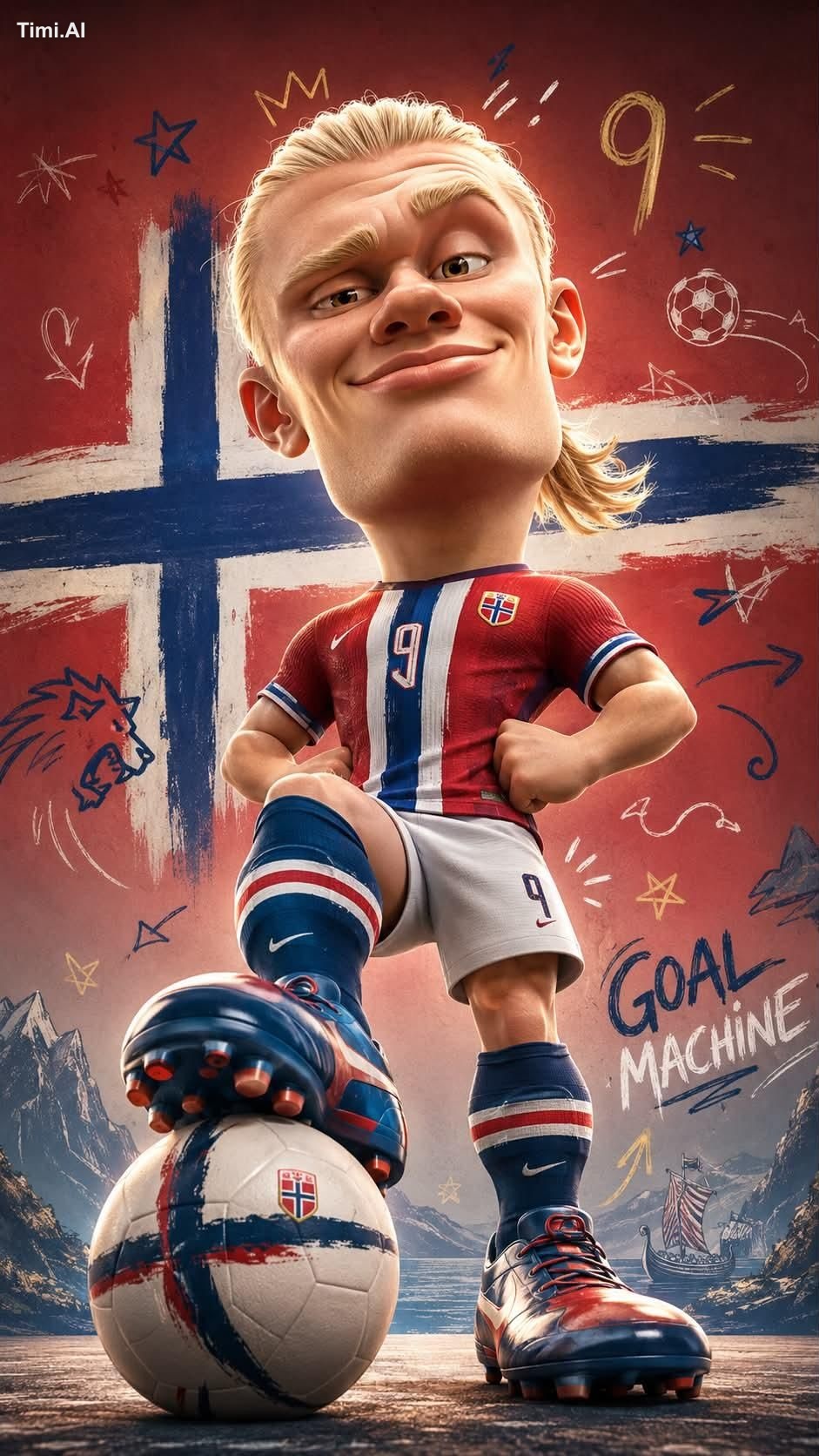 Create a premium sports poster collection inspired by legendary footbal… 2