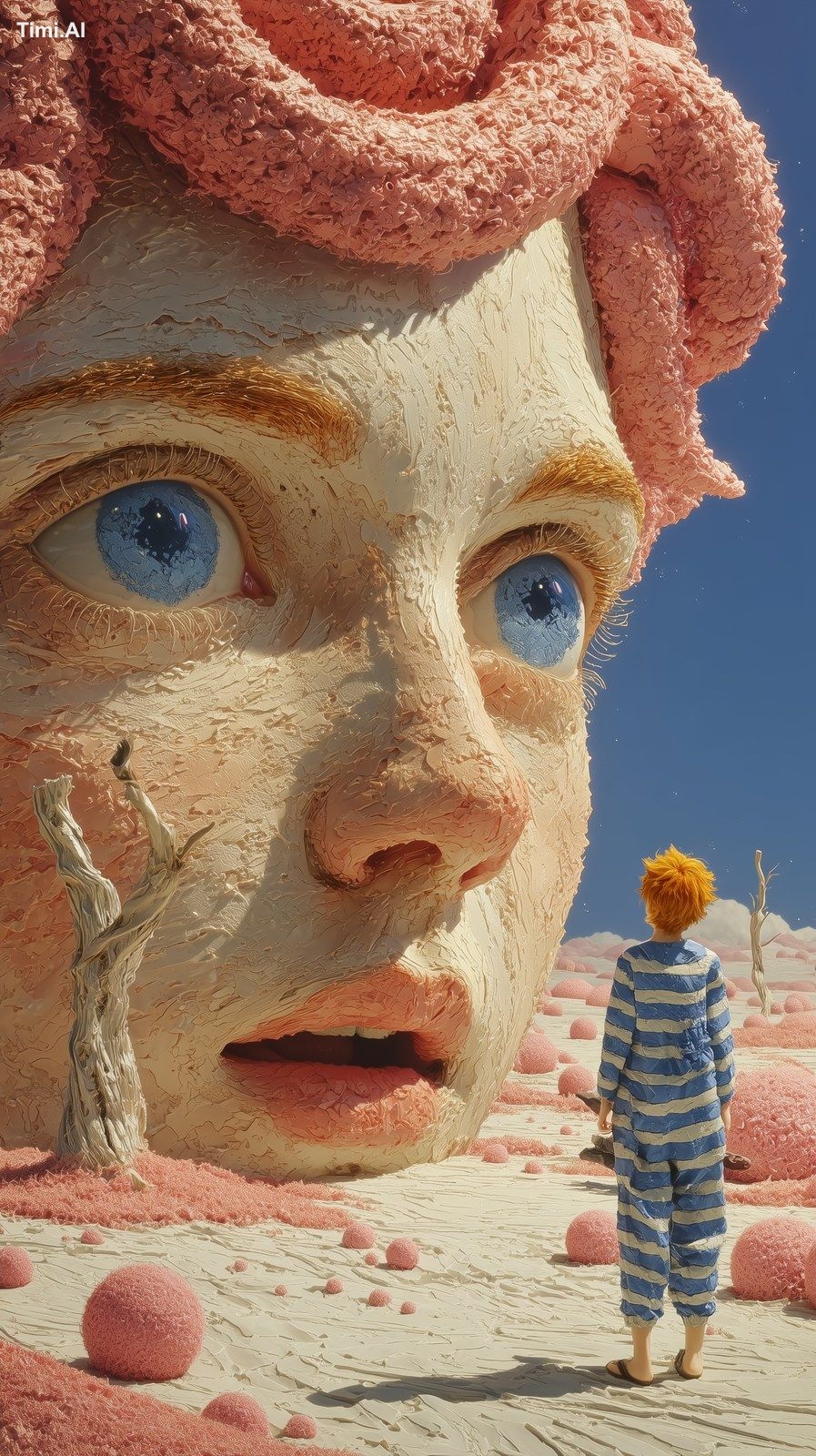 an ultra-realistic photo of A surreal dreamlike desert landscape filled…