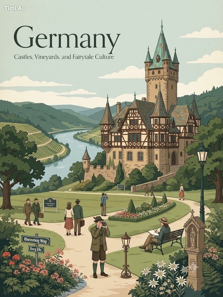 Create a vintage-style travel poster illustration of [LOCATION], matchi…