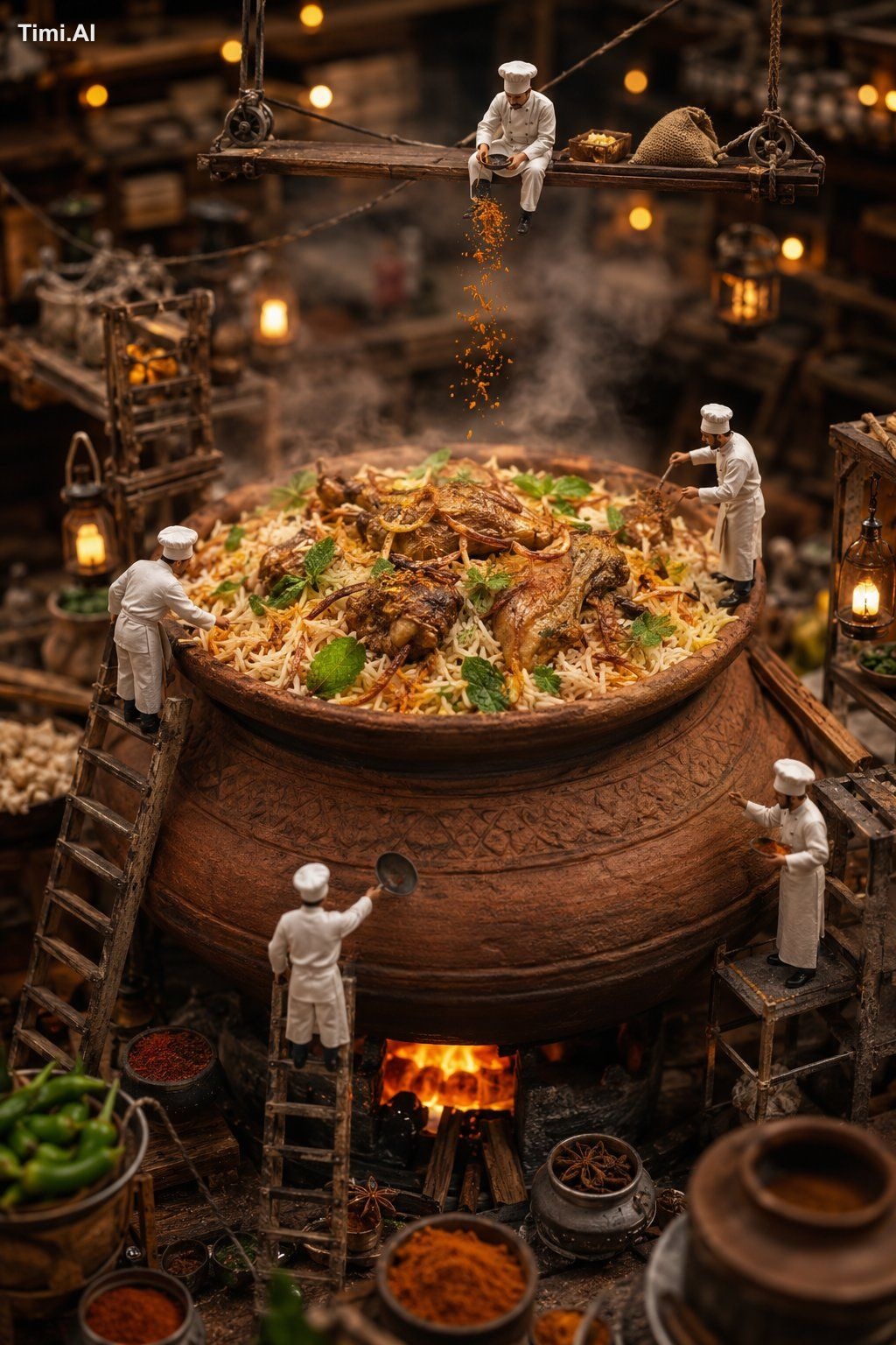 Prompt 1 ⤵️ Ultra-realistic miniature photography of tiny chefs prepari…