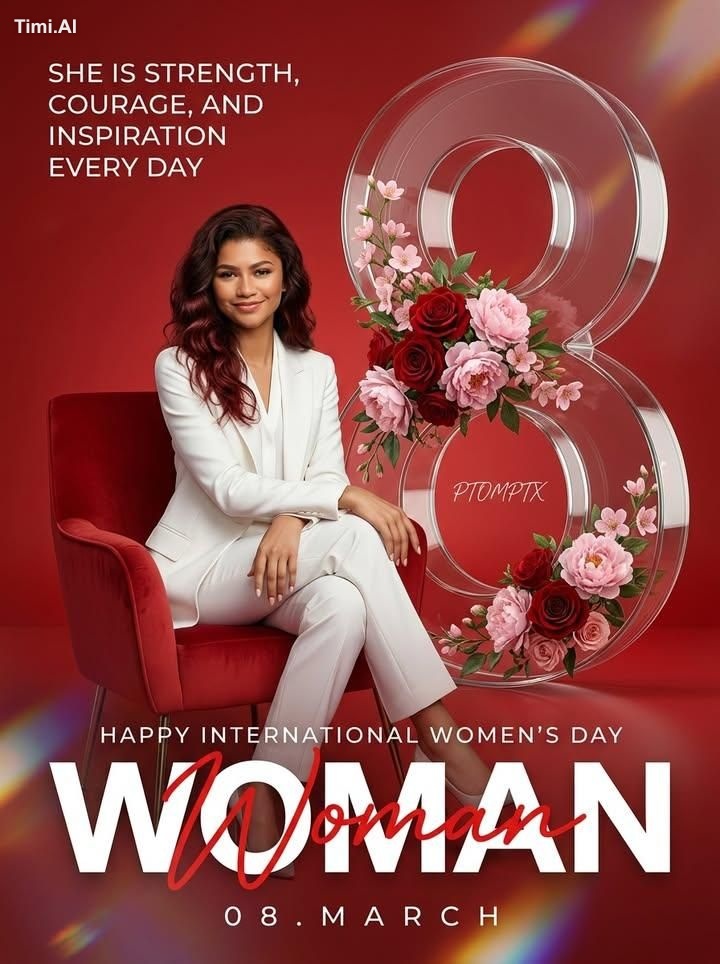 Create a high-end promotional poster for International Women's Day, des… 1