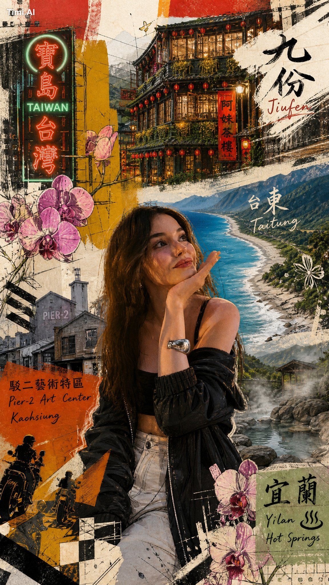 Use the person from the reference image. Create an exquisite Taiwanese … 1