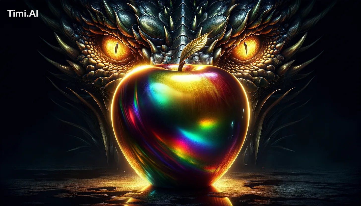 KJV Cards' image shows a colorful, iridescent apple with a golden leaf,…