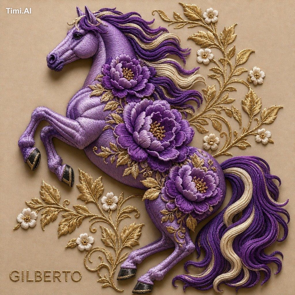 Create a breathtaking 3D high-relief [TEXTILE_MEDIUM] artwork featuring… 1