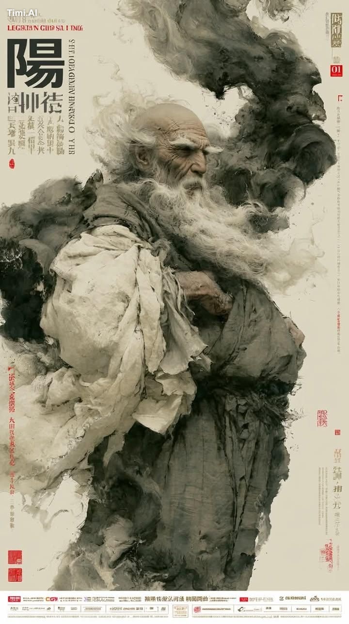 Ancient Chinese wuxia master poster, inspired by Jin Yong / martial art… 2