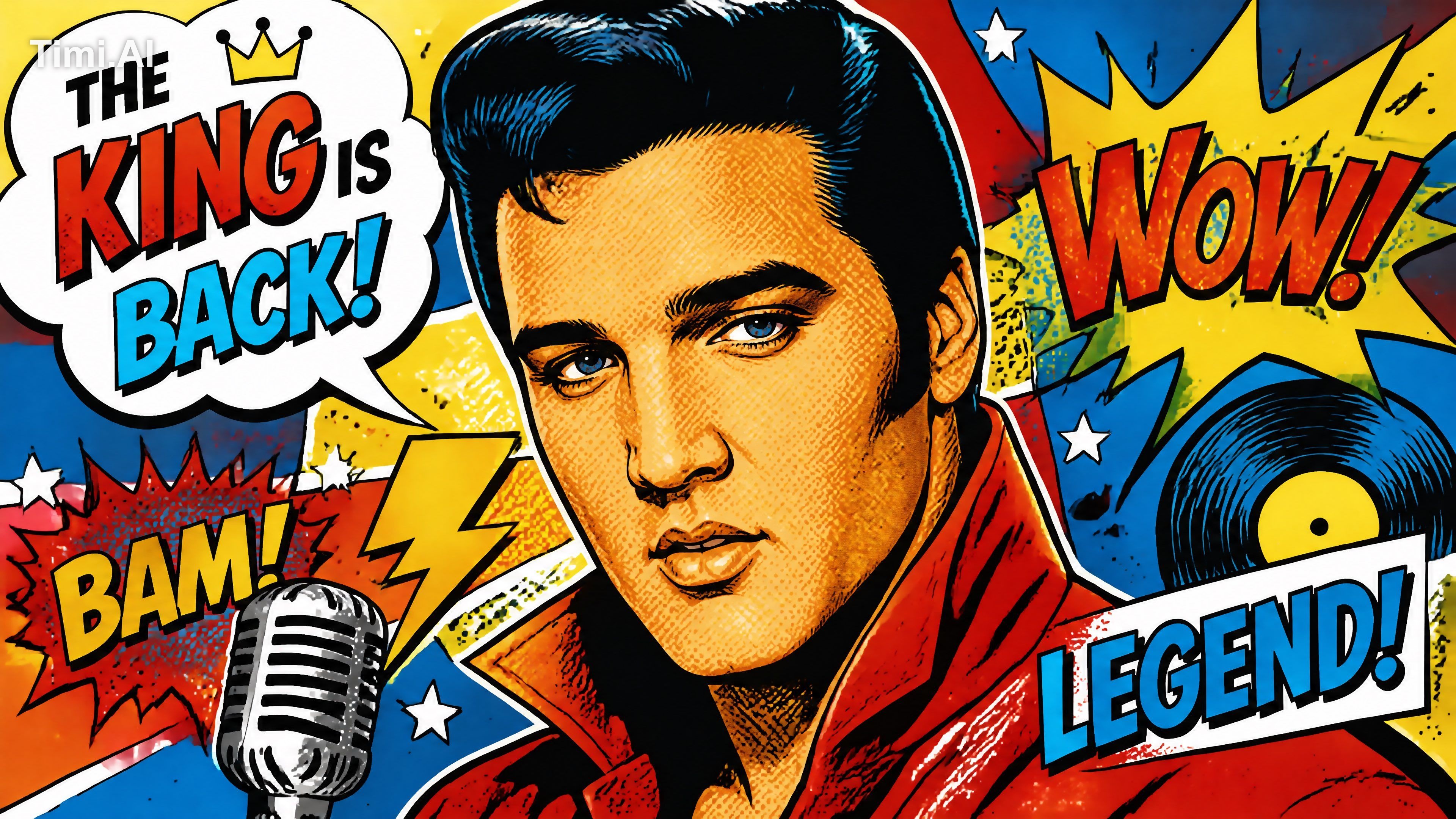 Create a vibrant pop art illustration of a globally recognizable celebr… 1
