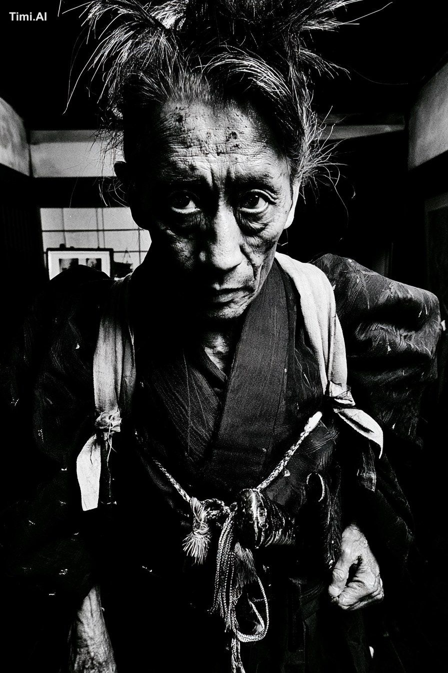 Genjiro Amahara, enquêteur du shogunat de 55 ans, petit corps solide, v…
