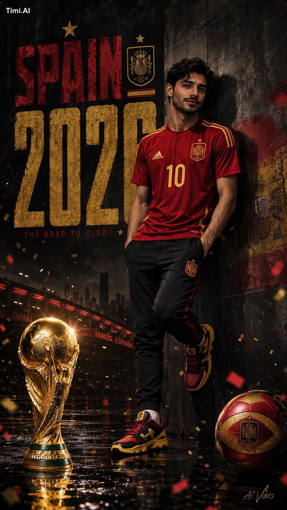 Create an ultra-realistic cinematic **(الدوله) FIFA World Cup 2026 foot… 1