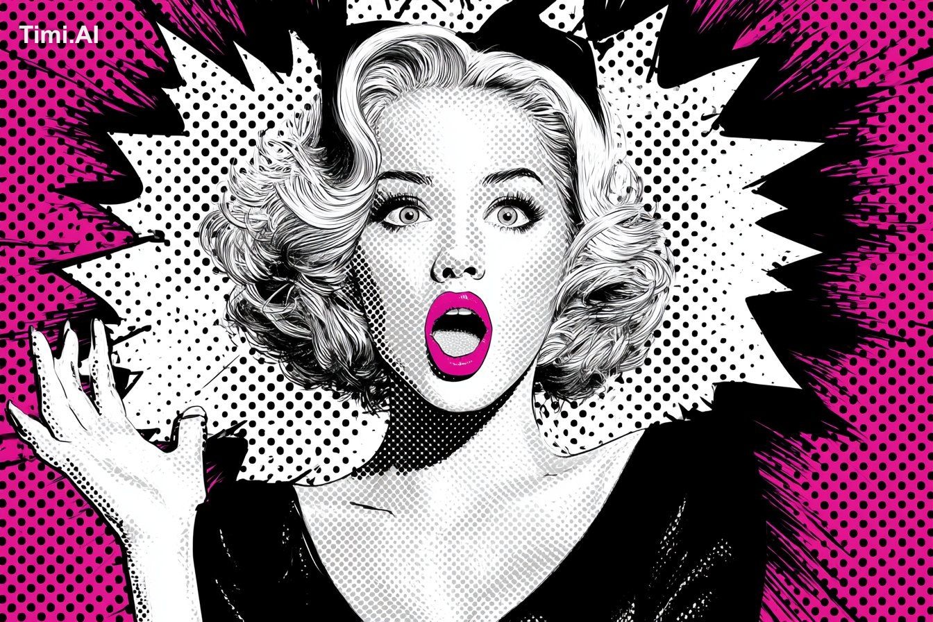 [SUBJECT] bursting forth in a Pop Art Powerhouse explosion of vibrant c…