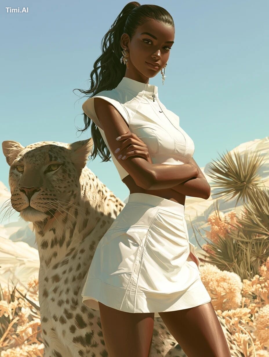an illustration for the chinese fashion magazine front page, young Afri…