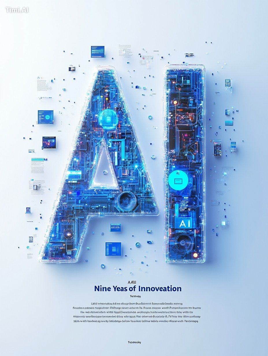 A sleek, modern poster with a gradient background transitioning from wh…