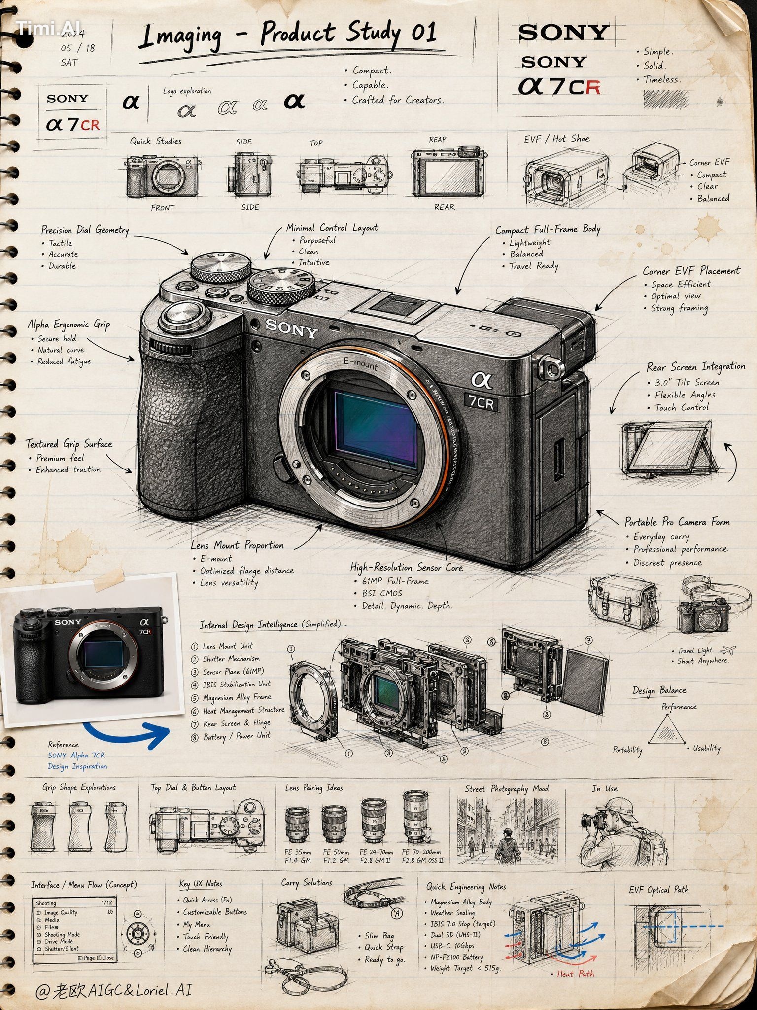 generic DSLR, cartoon camera, futuristic sci-fi body, low-detail button…