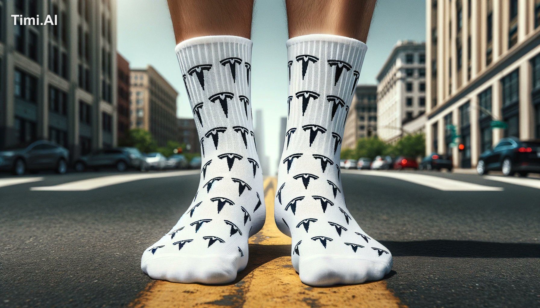 Photo of white socks with a [Subject] pattren/ design, [view ], represe… 1