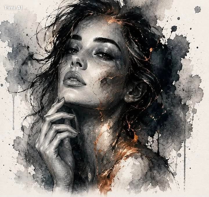 GPT IMAGE 2 on @openart_ai A breathtaking monochrome watercolor portrai…