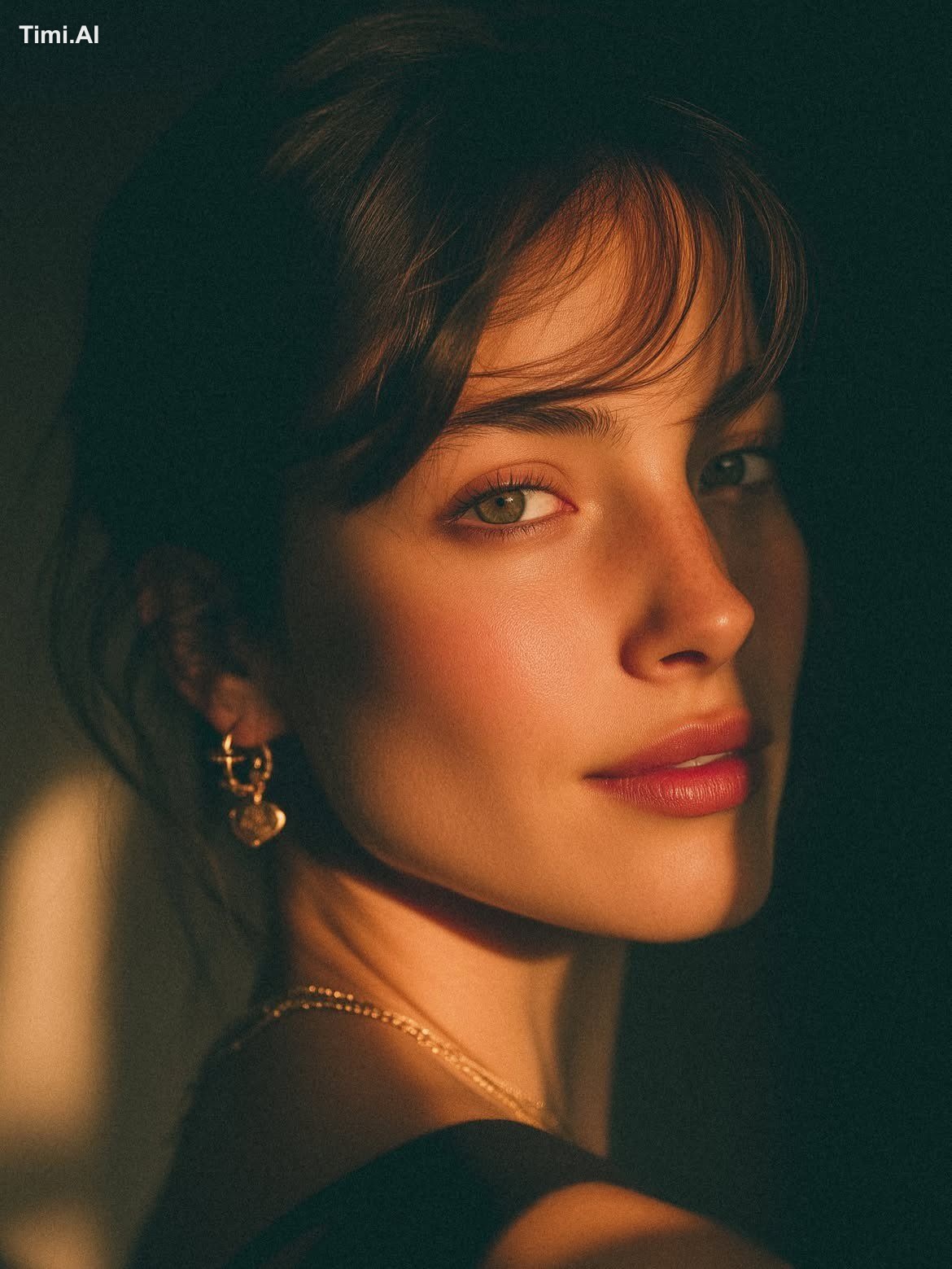 An ultra-realistic cinematic close-up portrait of a beautiful young wom… 1