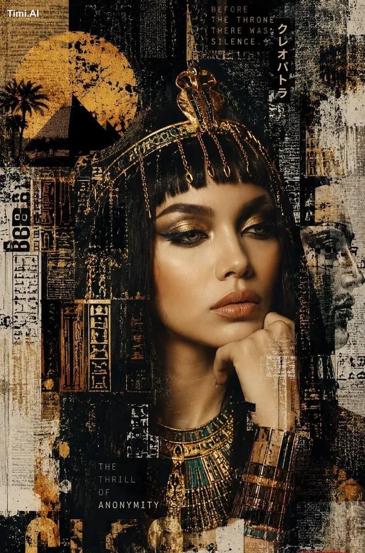 Cleopatra Portrait, introspective, melancholic yet empowered, in cinema… 1
