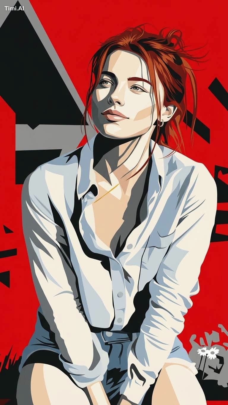 Ultra-minimalist high-fashion graphic illustration with bold contempora… 3