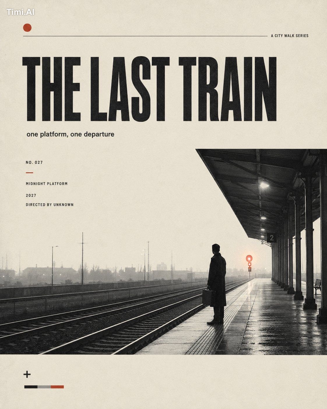 Create one standalone minimalist cinematic editorial poster. Theme: 【Th… 3