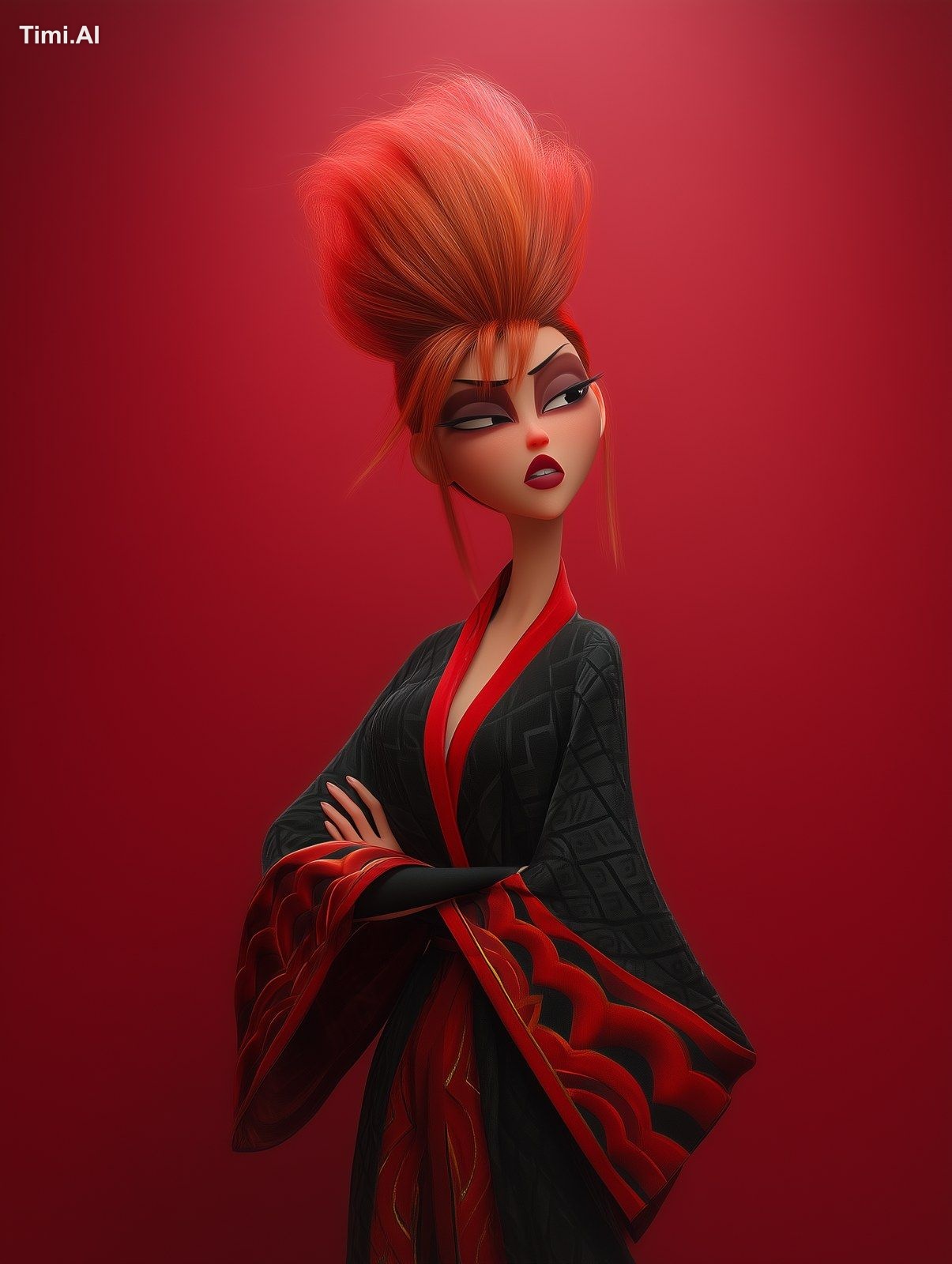 Create a close-up of a 3d supermodel woman Disney Frozen Movie style mo…