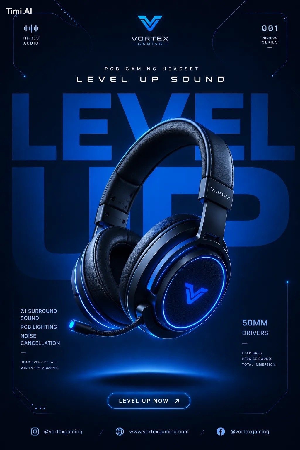 Create a premium modern tech product promotional social media poster fo… 3