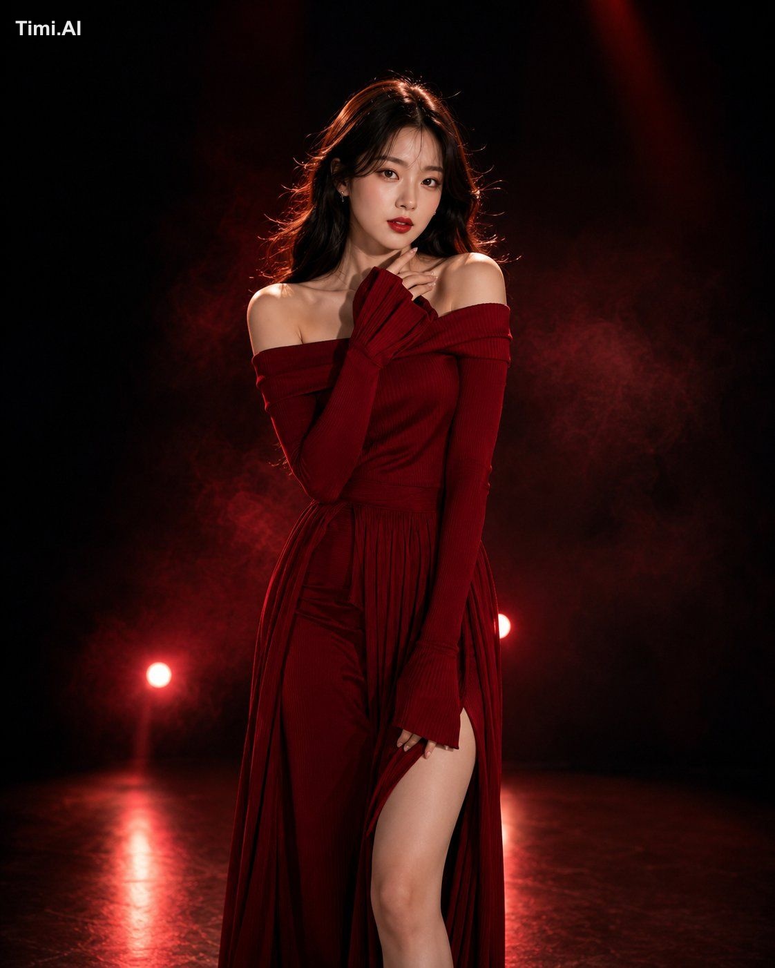 Create an ultra-photorealistic luxury fashion editorial portrait of a b… 1