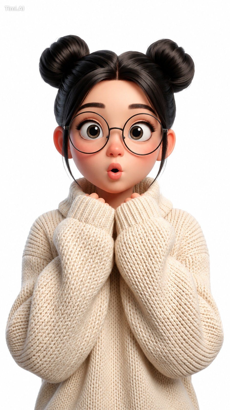 Create a premium stylized 3D animated avatar of a [male/female] with [h…