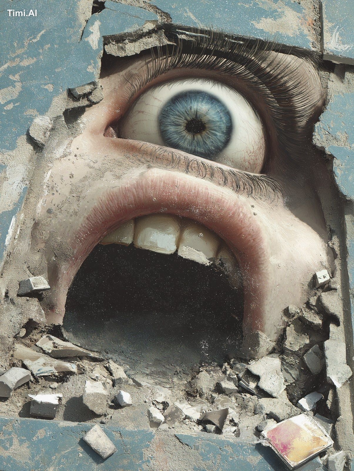 Eyeball god in mouth Ostara?…Dio?…Luna? … Is light as hunger for colors…