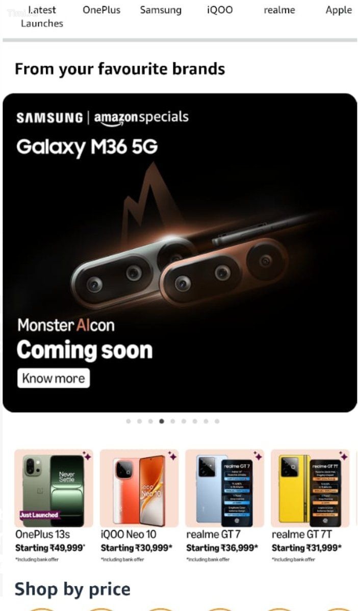 The Galaxy M36 5G is launching soon in India. The promotional poster ha…