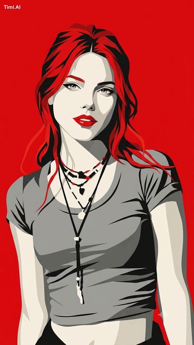 Ultra-minimalist high-fashion graphic illustration with bold contempora… 2