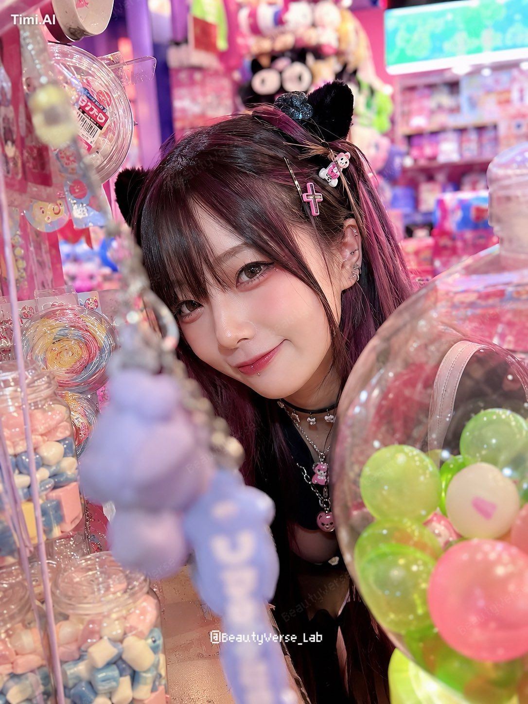 あなたの人物に、この可愛くてカラフルなキャンディのような効果を適用できます✨ 使い方： 1.適用したい人物画像を用意する 2.下の promp…