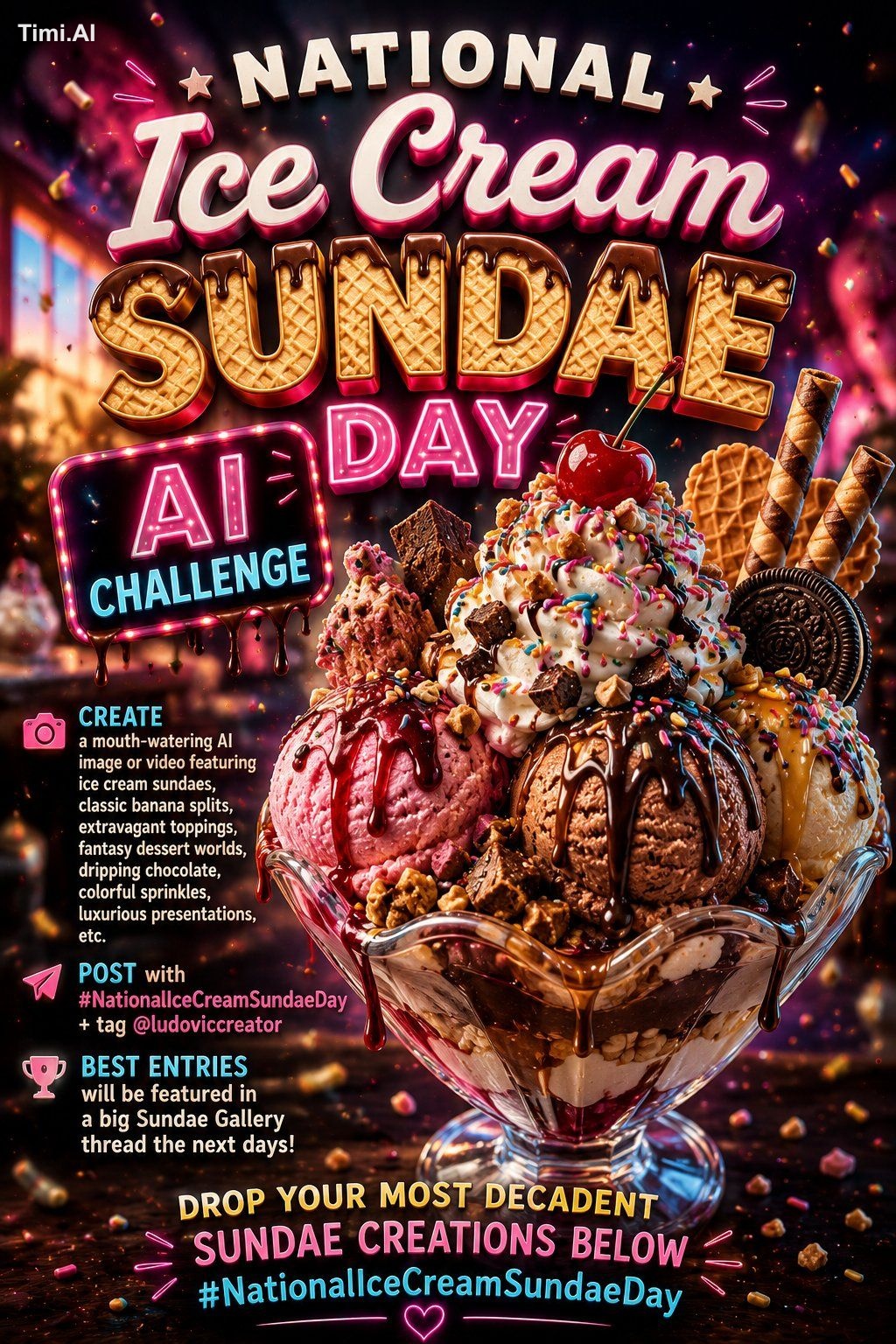 🍧 National Ice Cream Sundae Day AI Challenge July 8 Today is National …