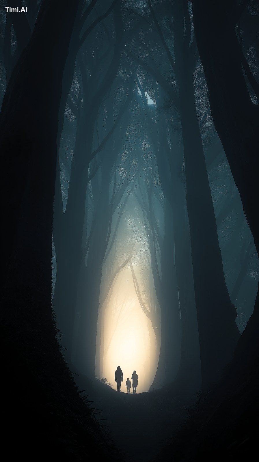 https://s.mj.run/EUs7kOXFlBA Faint, ghostly human silhouettes gliding b…