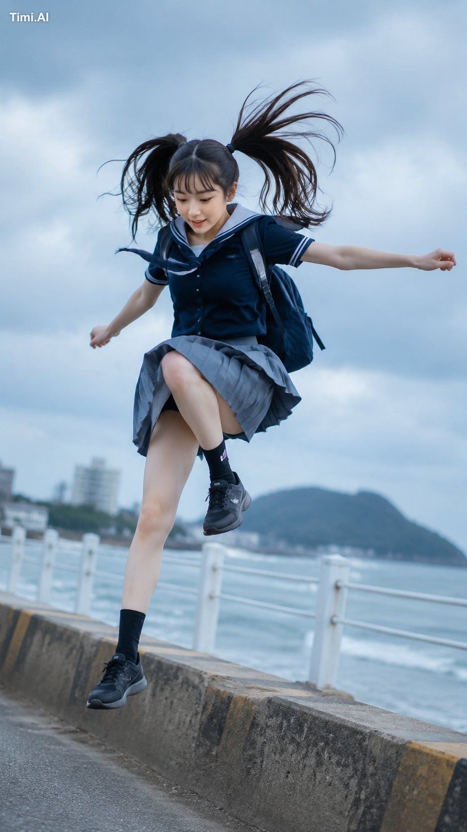 [Scene]: mountain station / coastal walkway / campus bridge [Uniform]: … 3