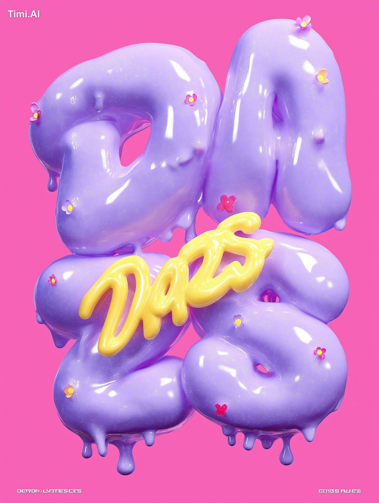 logo design for brand "DAZS", 3D logo, material daz, color blu ocean, y…