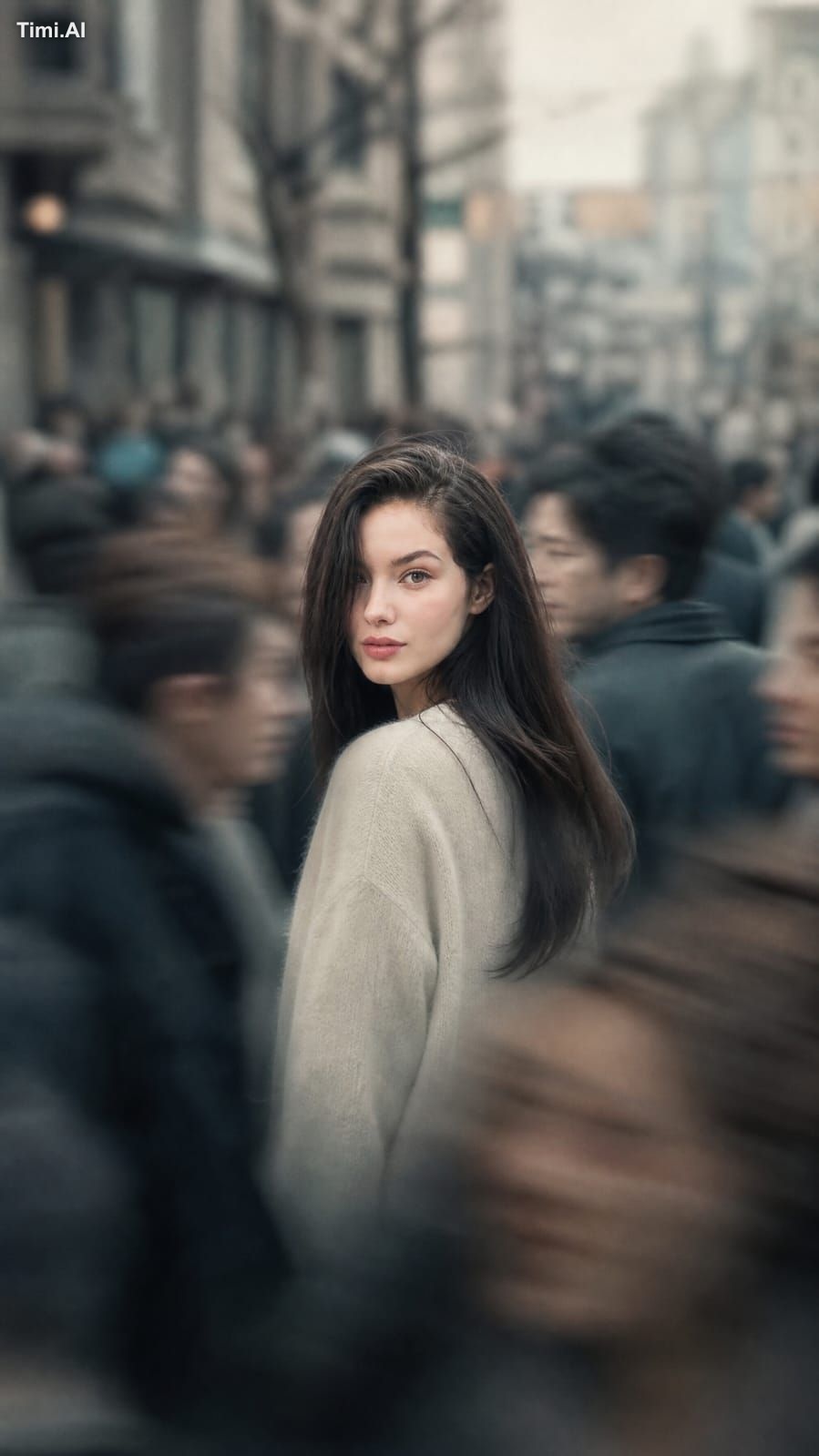 A cinematic still from an urban romance drama. In the center of the fra… 1