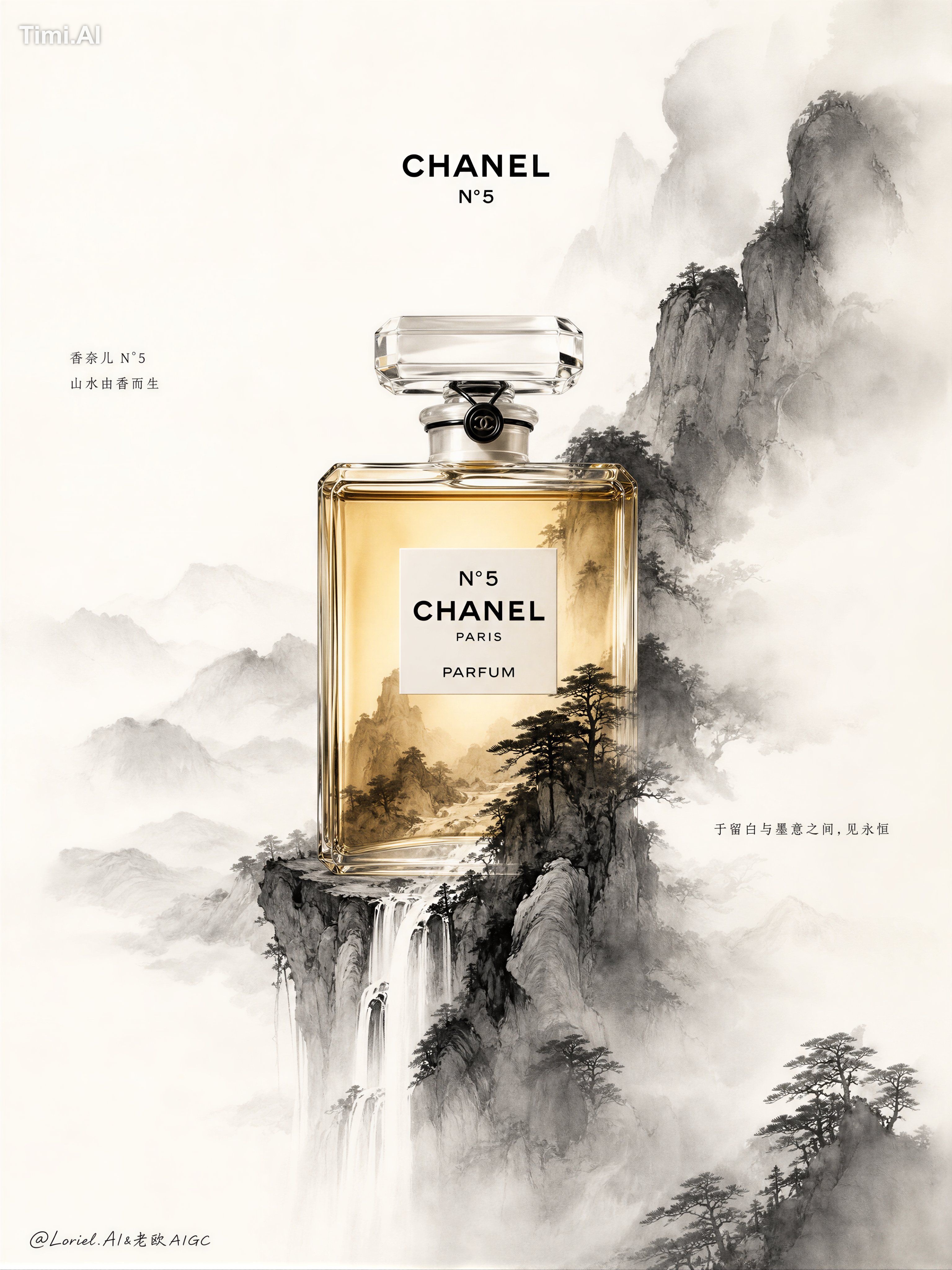 busy collage, colorful scenery, hard separation between bottle and back…