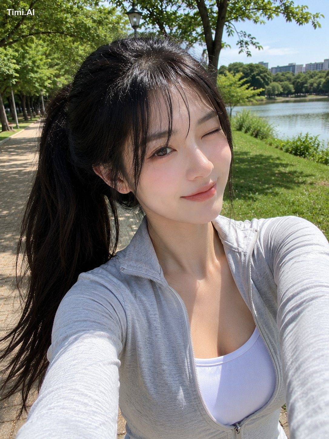 Ultra-realistic smartphone selfie, looks genuinely captured with a mobi…